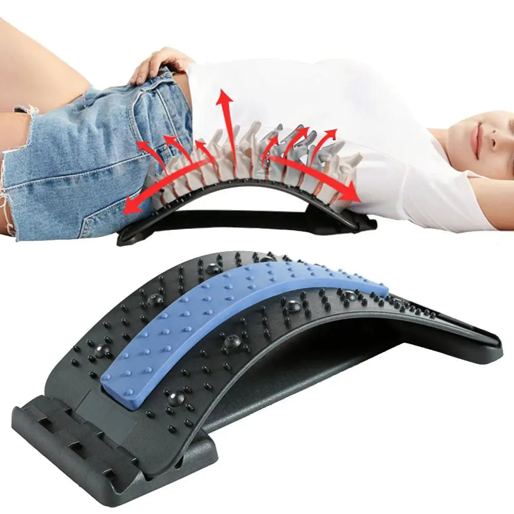 Back Stretcher Equipment Massager Stretcher Fitness Lumbar Support Stretching Device For Back Pain Relief