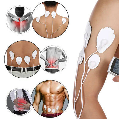 TENS EMS Unit 8 Modes Digital Palm Device Best Pain Relief Machine Body Massager for Neck Back Lumbar Muscle Stimulator Therapy