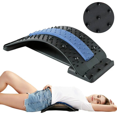 Back Stretcher Equipment Massager Stretcher Fitness Lumbar Support Stretching Device For Back Pain Relief