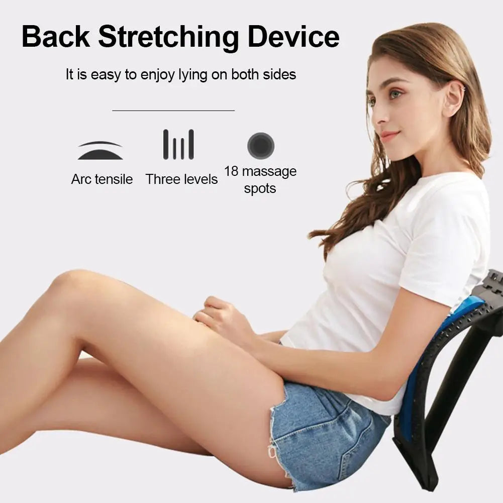 Back Stretcher Equipment Massager Stretcher Fitness Lumbar Support Stretching Device For Back Pain Relief