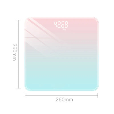 Home Rainbow Purple Rechargeable Battery Light Gradient Color Intelligent Health Weight Loss Measurement Electronic Body Scale