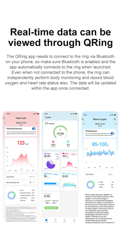 COLMI R02 Smart Ring Military Grade Titanium Steel Shell Health Monitoring IP68 & 3ATM Waterproof Multi-sport Modes