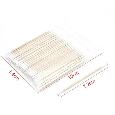 100/300pcs Double Head Cotton Swab Women Makeup Cotton Buds Tip For Medical Wood Sticks Nose Ears Cleaning Health Care Tools