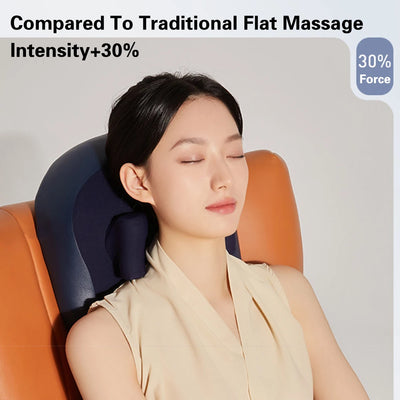 6D Electric Neck Massager Pillow Device Shiatsu Cervical Ttraction Heating Back Pillow Neck Massage Instrument Pain Back Relief