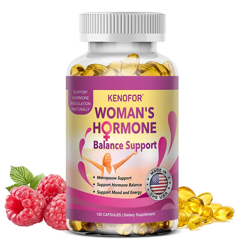 Kenofor Women's Menopause Supplement - For Night Sweats, Hot Flashes, and Mood Support - 120 Capsules, Non-GMO