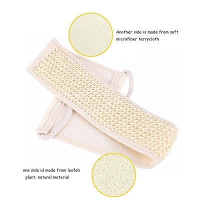 Natural Soft Exfoliating Loofah Bath Shower Unisex Massage Spa Scrubber Sponge Back Strap Body Skin Health Cleaning Tool