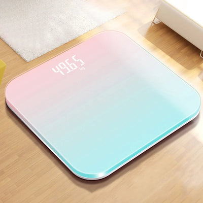 Home Rainbow Purple Rechargeable Battery Light Gradient Color Intelligent Health Weight Loss Measurement Electronic Body Scale