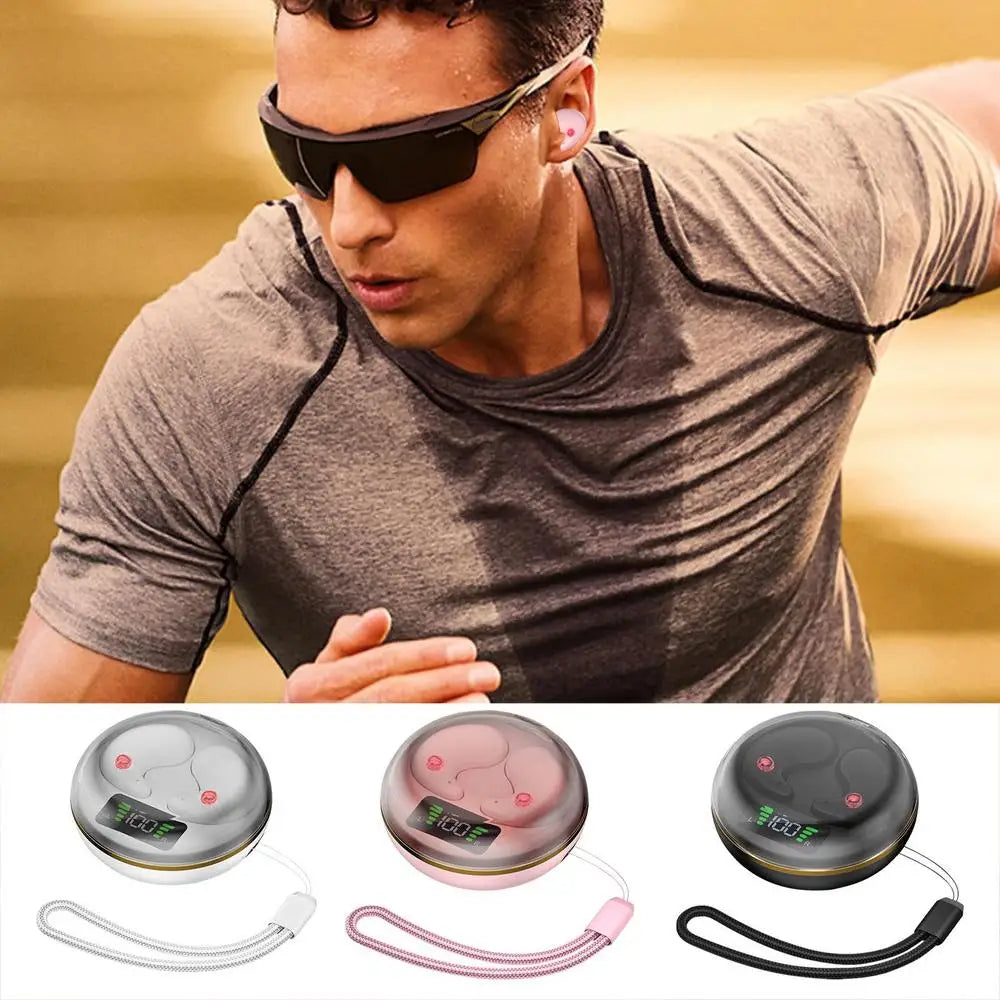 Invisible Earbuds Universal Earphones With Charging Case For Relaxing Yoga Travel Semi In Ear Headphones BY-8 Bluetooths Headset