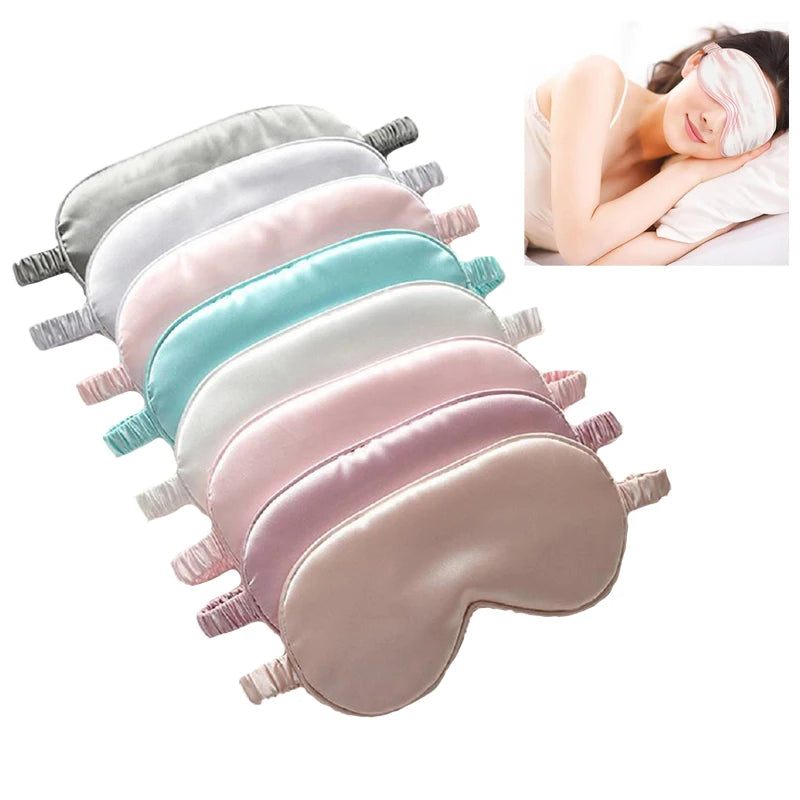 Imitated Silk Sleep Eye Mask Shading Eye Patch Portable Travel Relax Eyepatch Lunch Break Eye Cover Night Health Sleeping Shield