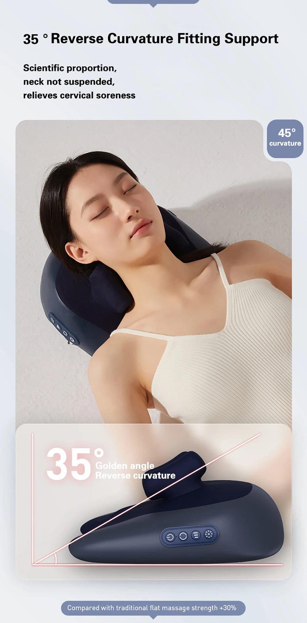 6D Electric Neck Massager Pillow Device Shiatsu Cervical Ttraction Heating Back Pillow Neck Massage Instrument Pain Back Relief