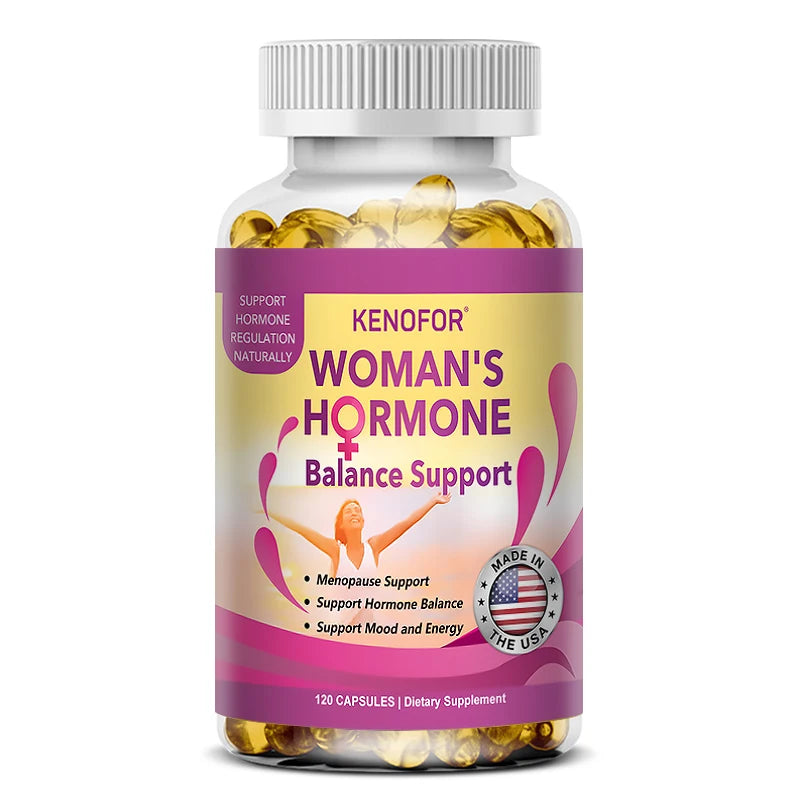 Kenofor Women's Menopause Supplement - For Night Sweats, Hot Flashes, and Mood Support - 120 Capsules, Non-GMO