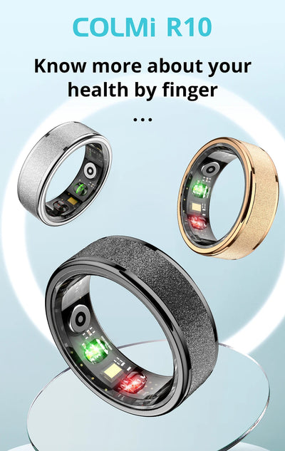 COLMI R10 Smart Ring with Charging Case for Men Women, Health and Sleep Monitor, 5ATM Waterproof, Multi-sport Mode